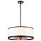 Artcraft High Street 18" Wide Black Drum Chandelier