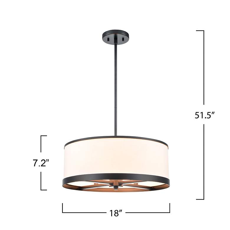 Image 7 Artcraft High Street 18" Wide Black Drum Chandelier more views