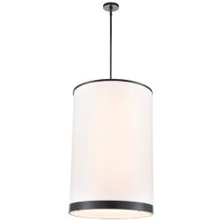 Artcraft High Street 24" Wide Black Cylinder Chandelier