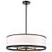 Artcraft High Street 24" Wide Black Drum Chandelier