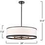 7_Artcraft High Street 24" Wide Black Drum Chandelier more views