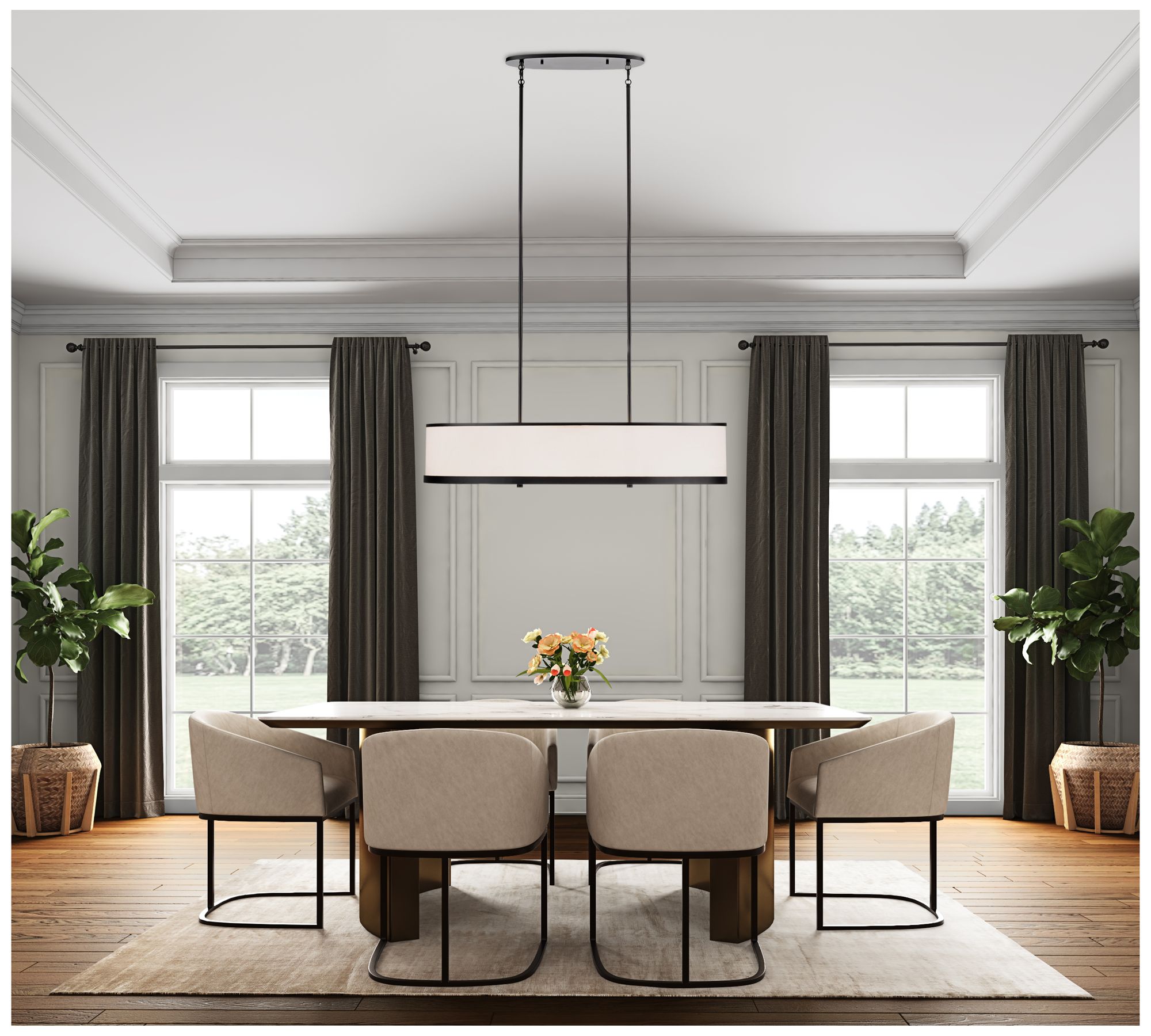 Image 6 Artcraft High Street 38" Wide Black Linear Chandelier more views