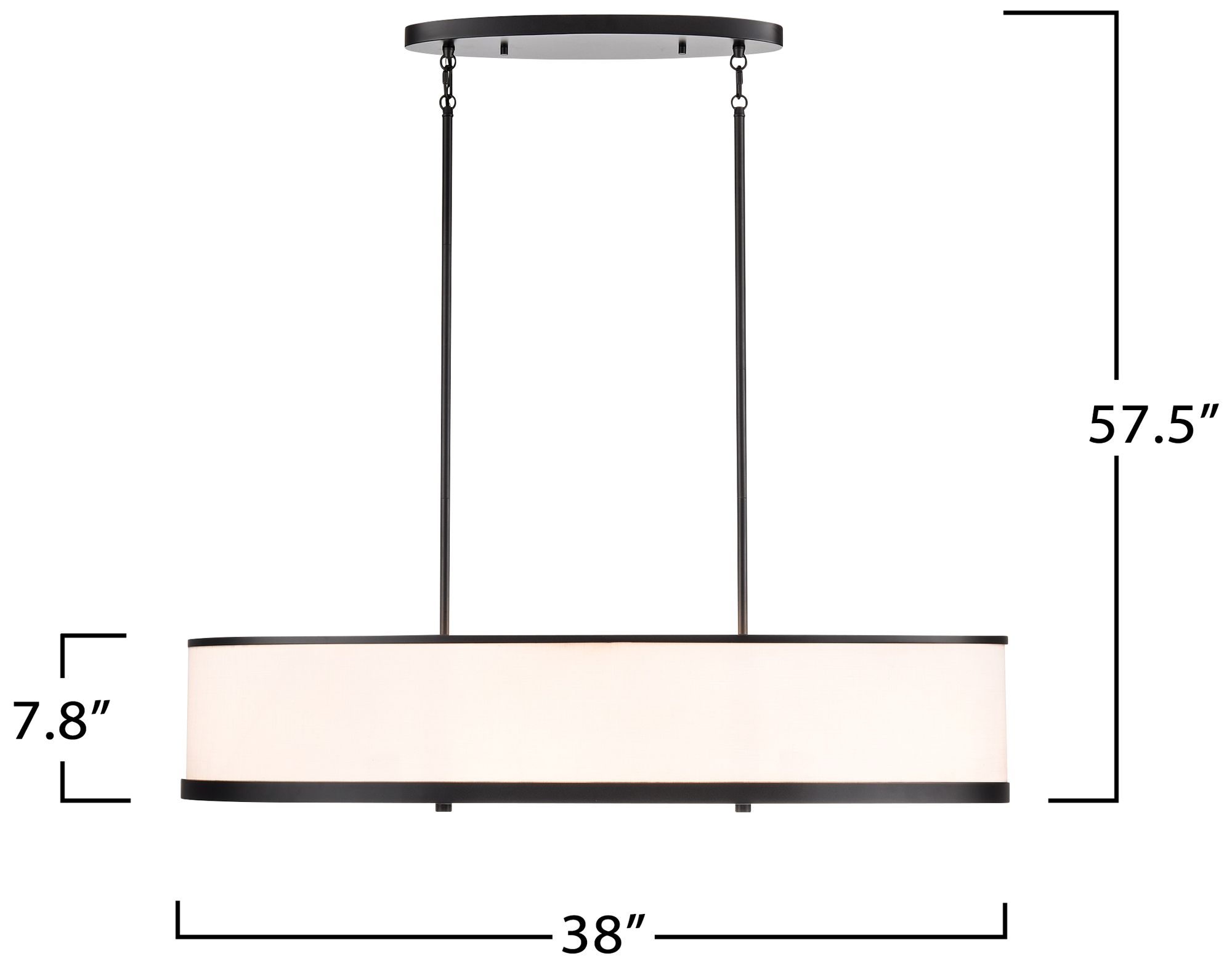 Image 7 Artcraft High Street 38" Wide Black Linear Chandelier more views