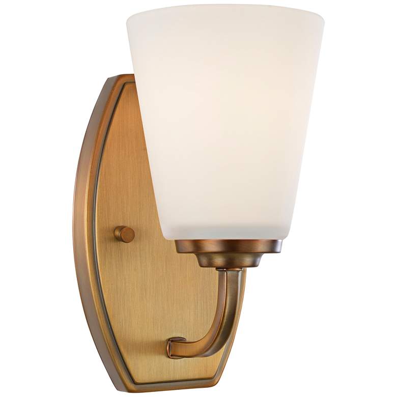 Image 1 Artcraft Hudson 8 1/2"H Vintage Brass Wall Sconce