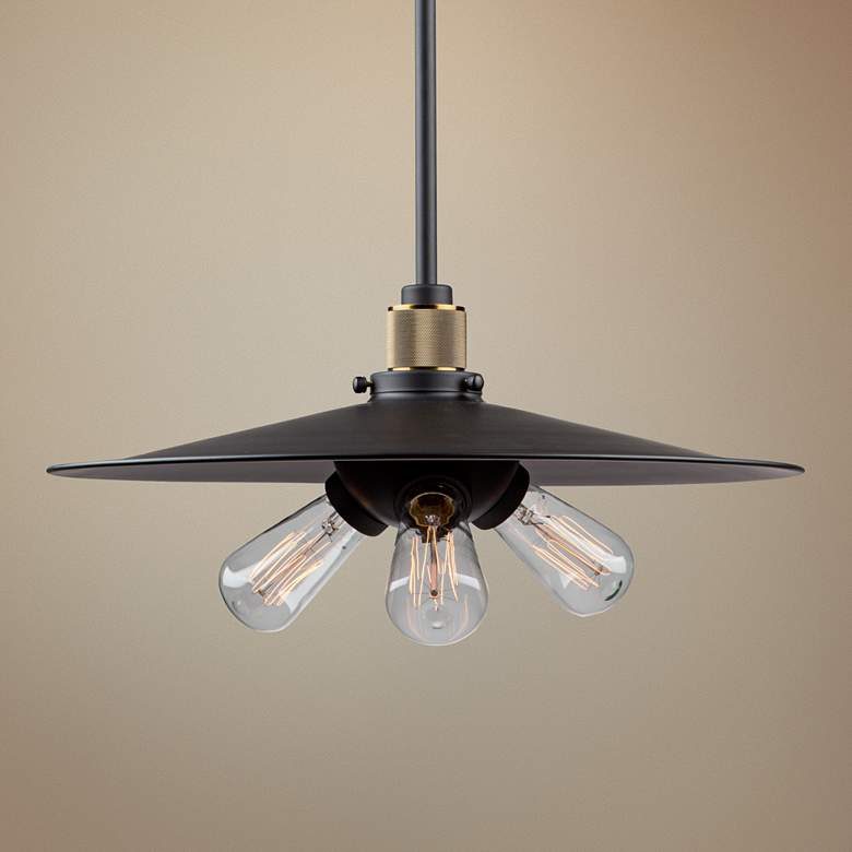 Image 1 Artcraft Jersey 18" Wide Vintage Brass 3-Light Pendant