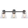 4_Artcraft Kanata 26 1/2" Black and Brushed Nickel 3-Light Bath Light more views