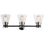 5_Artcraft Kanata 26 1/2" Black and Brushed Nickel 3-Light Bath Light more views