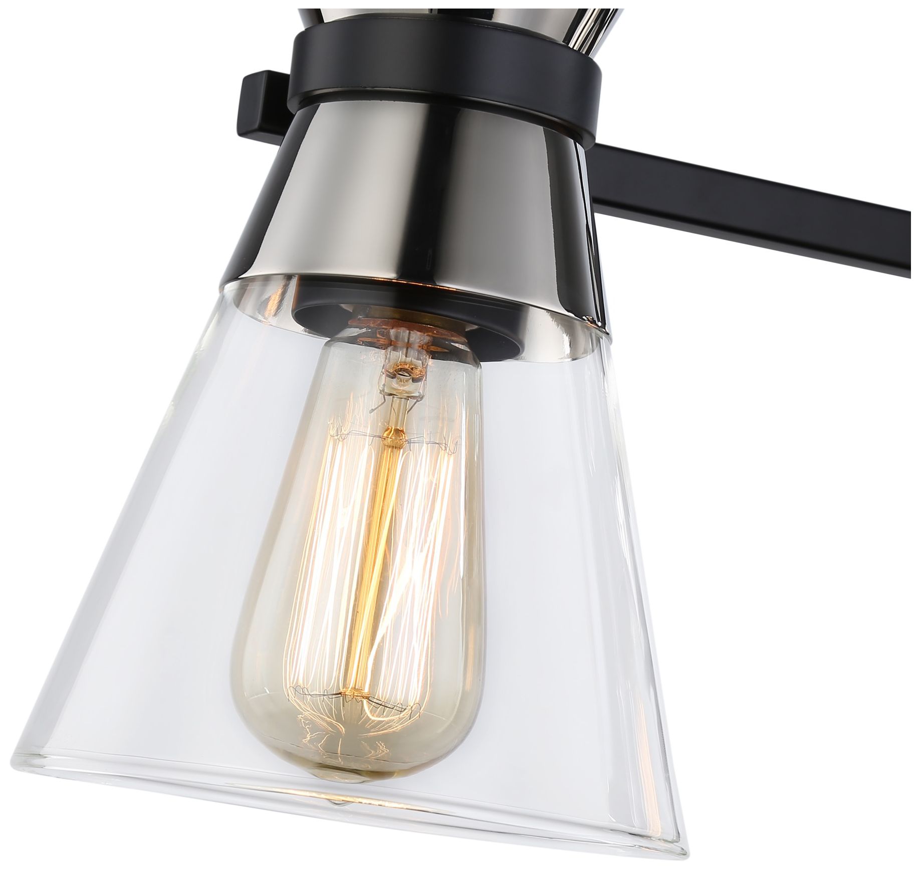 Artcraft Kanata 26 1/2" Black and Brushed Nickel 3-Light Bath Light