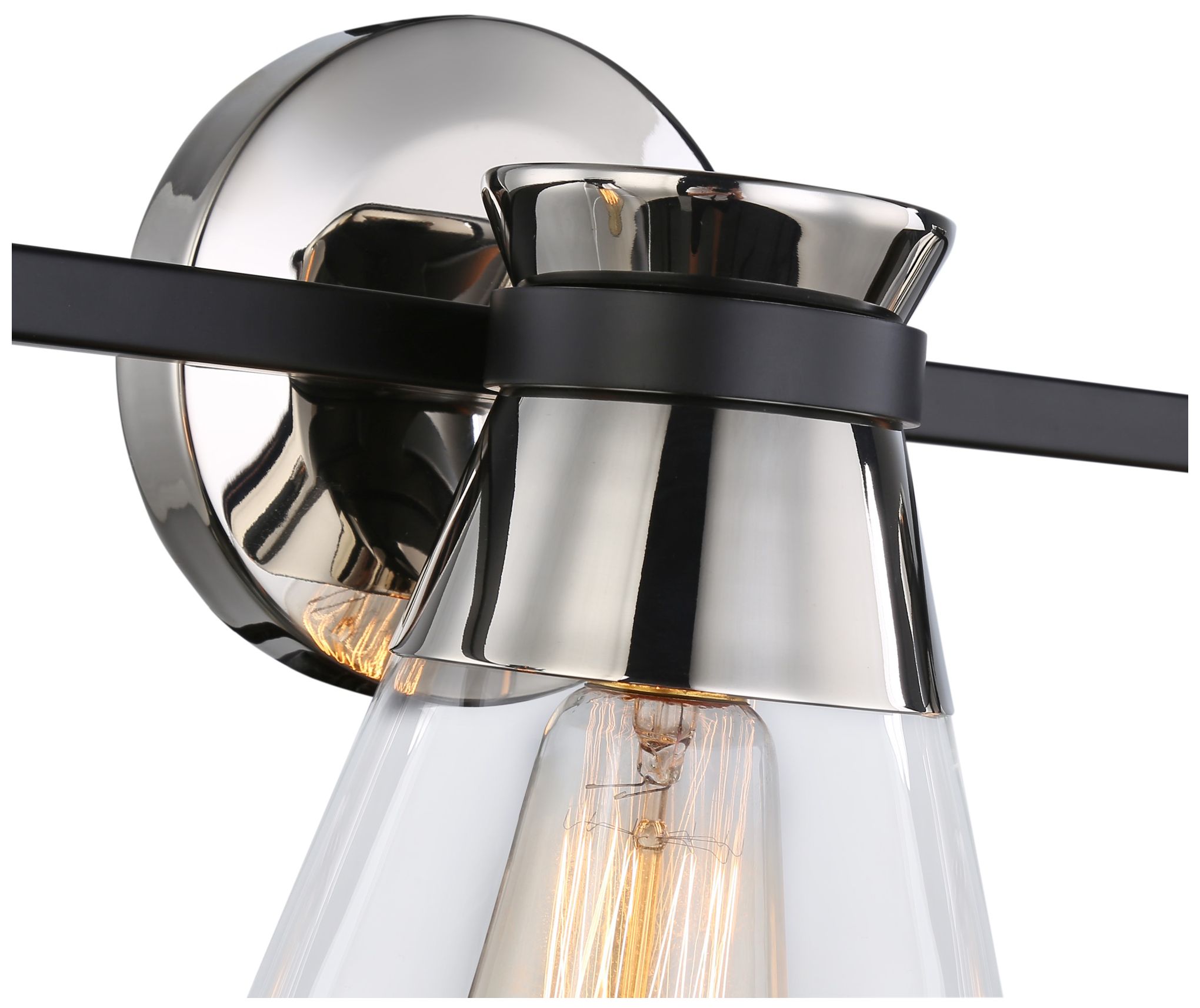 Artcraft Kanata 26 1/2" Black and Brushed Nickel 3-Light Bath Light