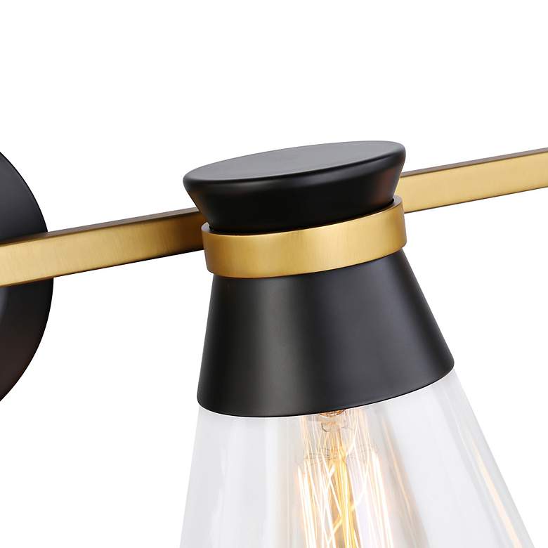 Image 4 Artcraft Kanata 36"W Black Brushed Brass 4-Light Bath Light more views