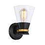 2_Artcraft Kanata 9" High 1-Light Black and Brushed Brass Sconce more views