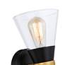 5_Artcraft Kanata 9" High 1-Light Black and Brushed Brass Sconce more views
