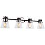 1_Artcraft Katana 36" Wide Black and Nickel 4-Light Vanity Bath Light