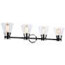 2_Artcraft Katana 36" Wide Black and Nickel 4-Light Vanity Bath Light more views