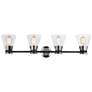 4_Artcraft Katana 36" Wide Black and Nickel 4-Light Vanity Bath Light more views