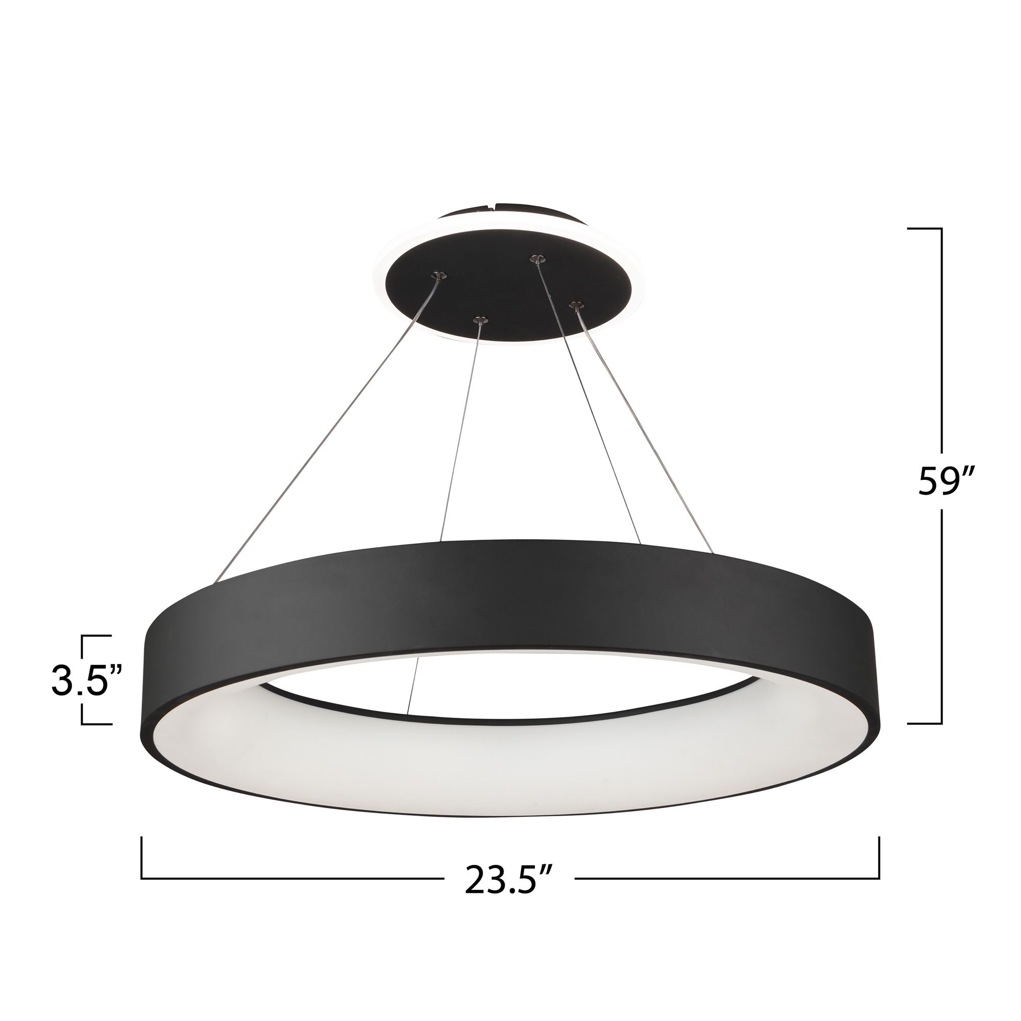 Image 7 Artcraft Lazio 23 1/2" Wide Black LED Ring Chandelier more views