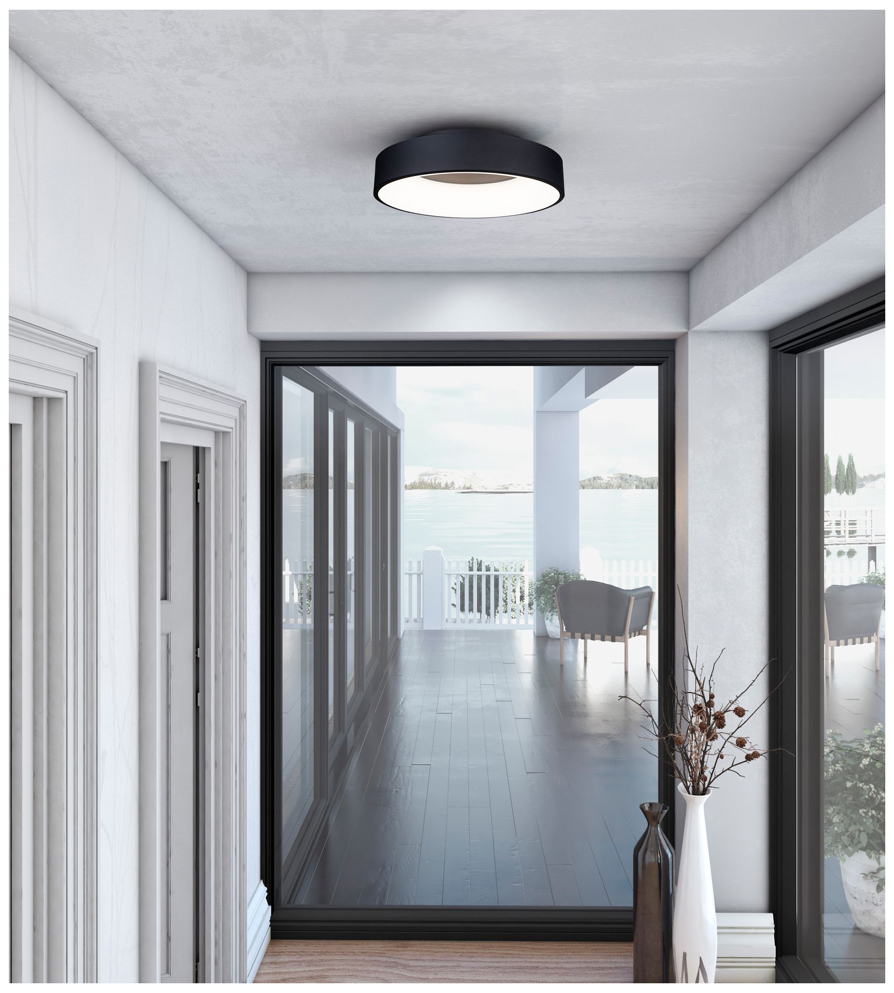Image 2 Artcraft Lazio LED Flush Mount Black - Made to Order more views
