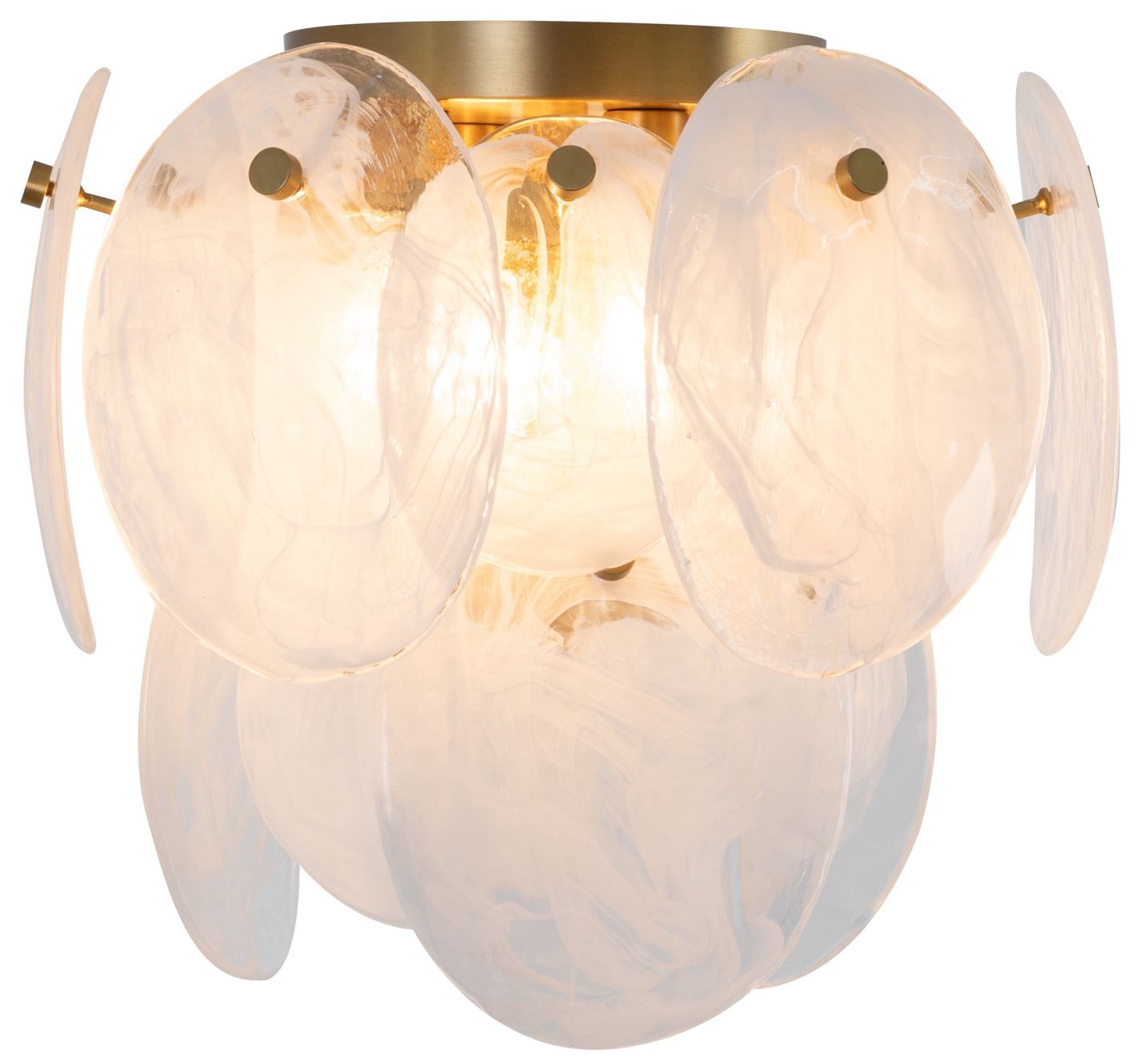 Artcraft Lily 13 1/4" Wide Brushed Brass Ceiling Light