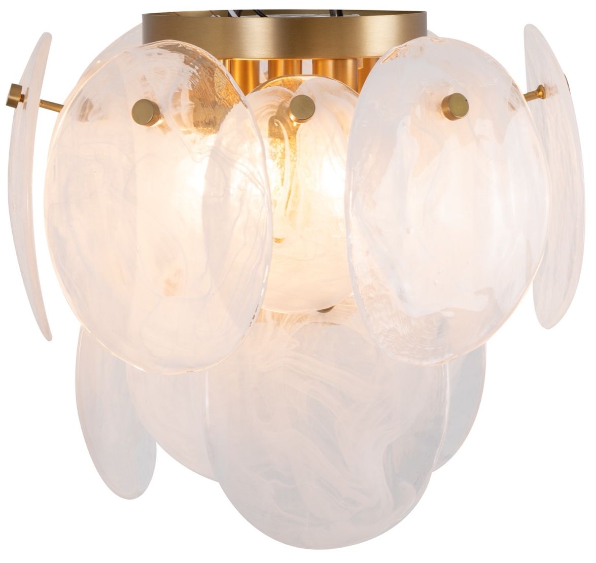 Image 3 Artcraft Lily 13 1/4" Wide Brushed Brass Ceiling Light more views