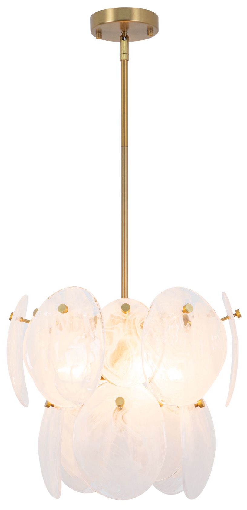 Image 3 ArtCraft Lily 16 1/4" Wide Brushed Brass Chandelier more views