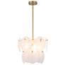 3_ArtCraft Lily 16 1/4" Wide Brushed Brass Chandelier more views