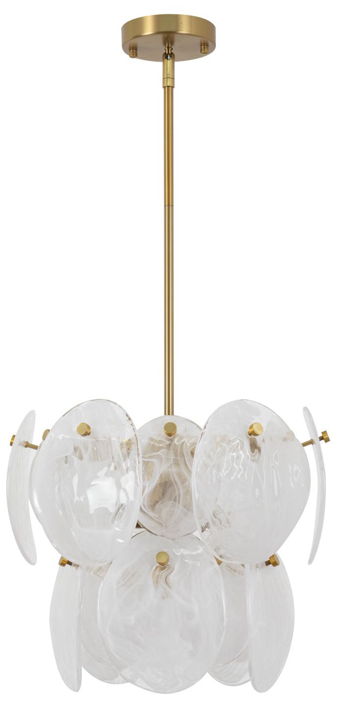 Image 4 ArtCraft Lily 16 1/4" Wide Brushed Brass Chandelier more views