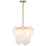 6_ArtCraft Lily 16 1/4" Wide Brushed Brass Chandelier more views