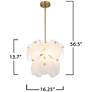 ArtCraft Lily 16 1/4" Wide Brushed Brass Chandelier