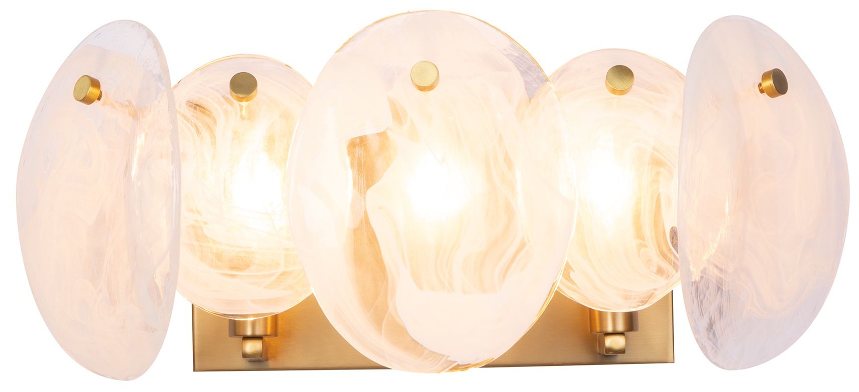 ArtCraft Lily 18 1/2" Wide Brushed Brass 3-Light Bath Light