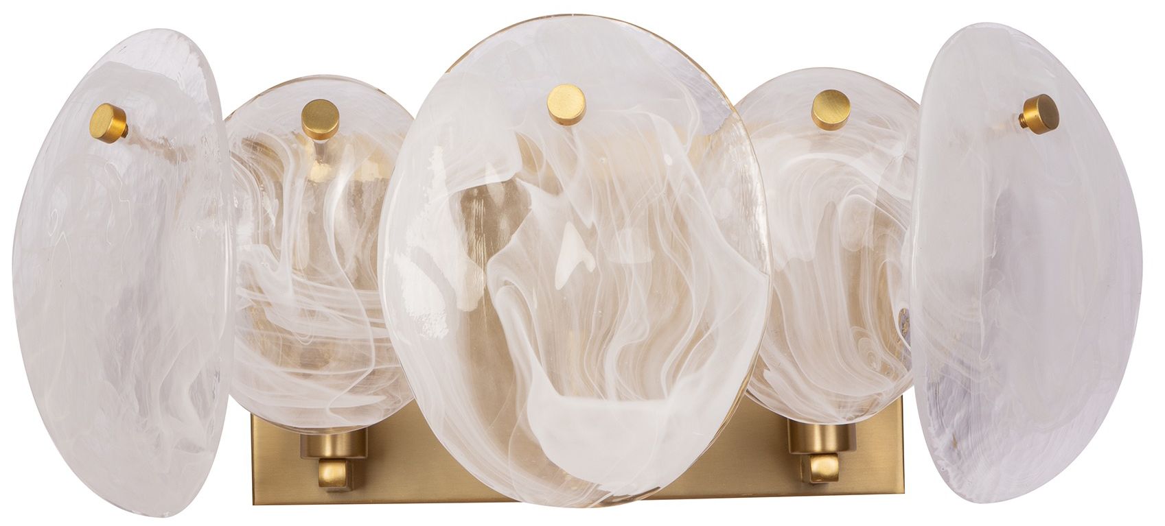 Image 2 ArtCraft Lily 18 1/2" Wide Brushed Brass 3-Light Bath Light more views