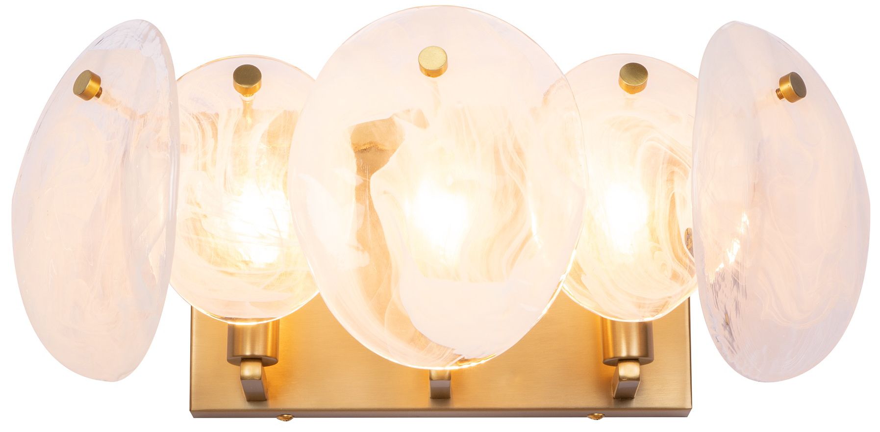 Image 5 ArtCraft Lily 18 1/2" Wide Brushed Brass 3-Light Bath Light more views