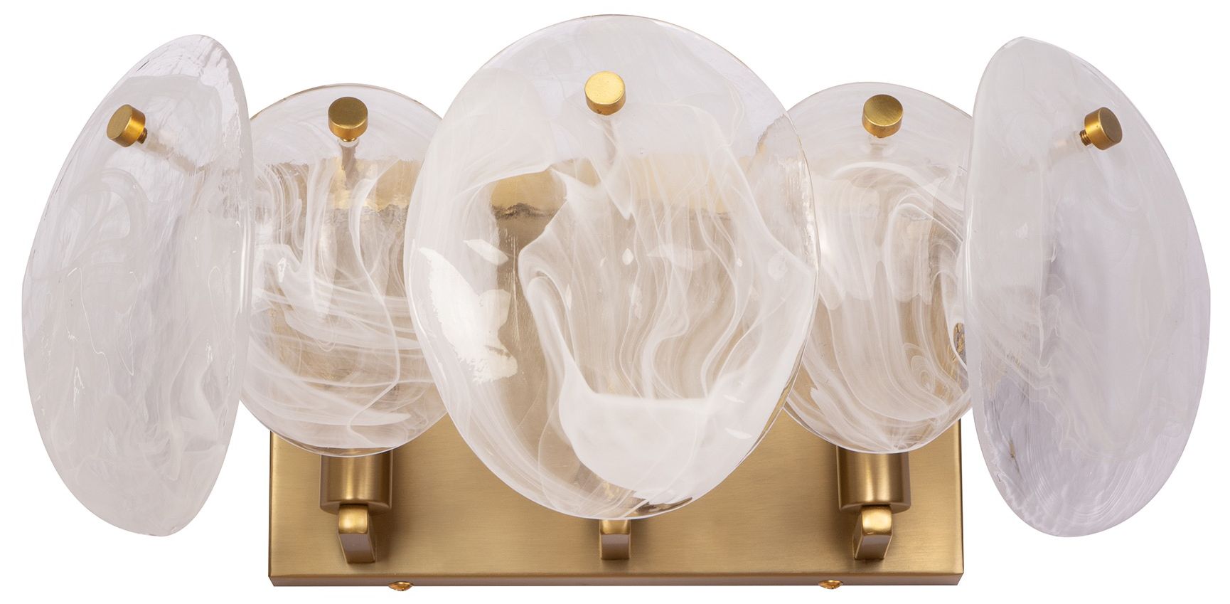 Image 6 ArtCraft Lily 18 1/2" Wide Brushed Brass 3-Light Bath Light more views
