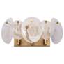 6_ArtCraft Lily 18 1/2" Wide Brushed Brass 3-Light Bath Light more views
