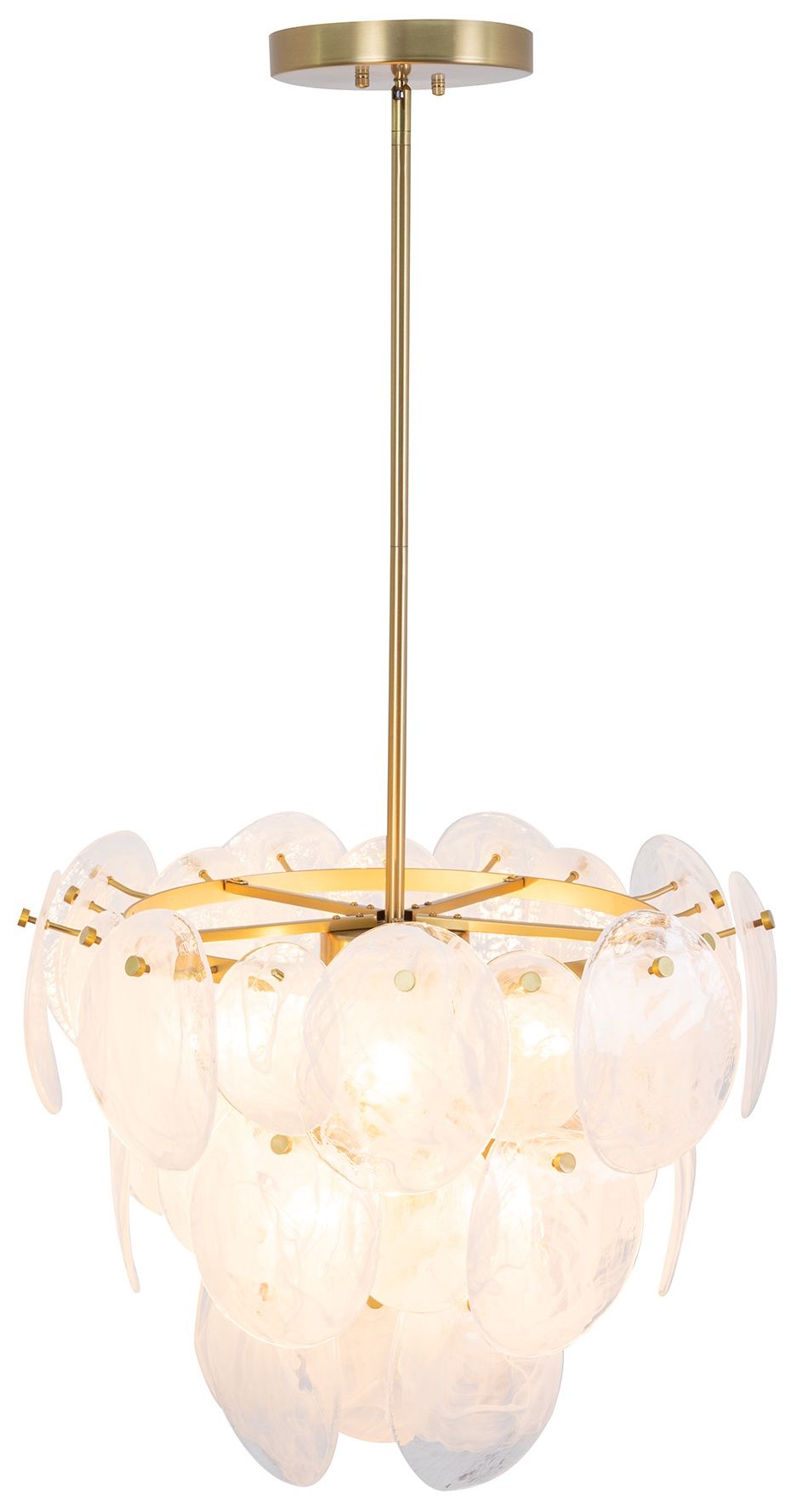 Image 2 ArtCraft Lily 23 1/2" Wide Brushed Brass Chandelier more views