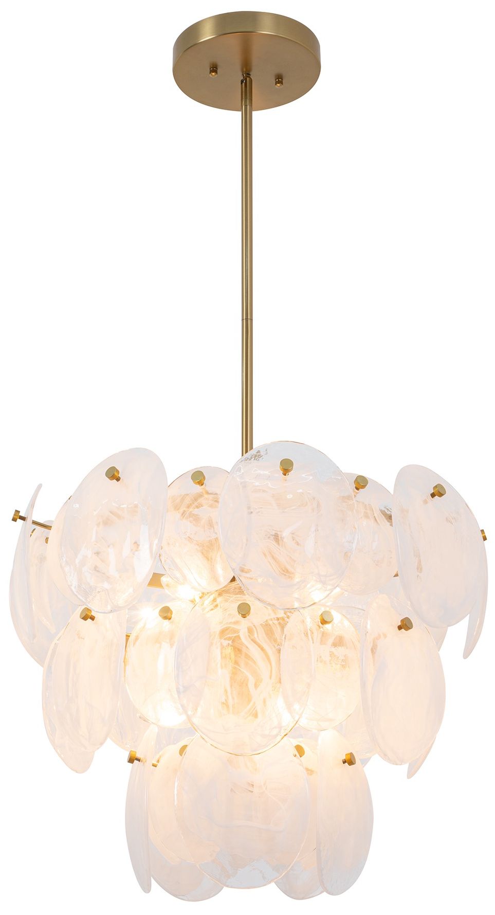 Image 5 ArtCraft Lily 23 1/2" Wide Brushed Brass Chandelier more views