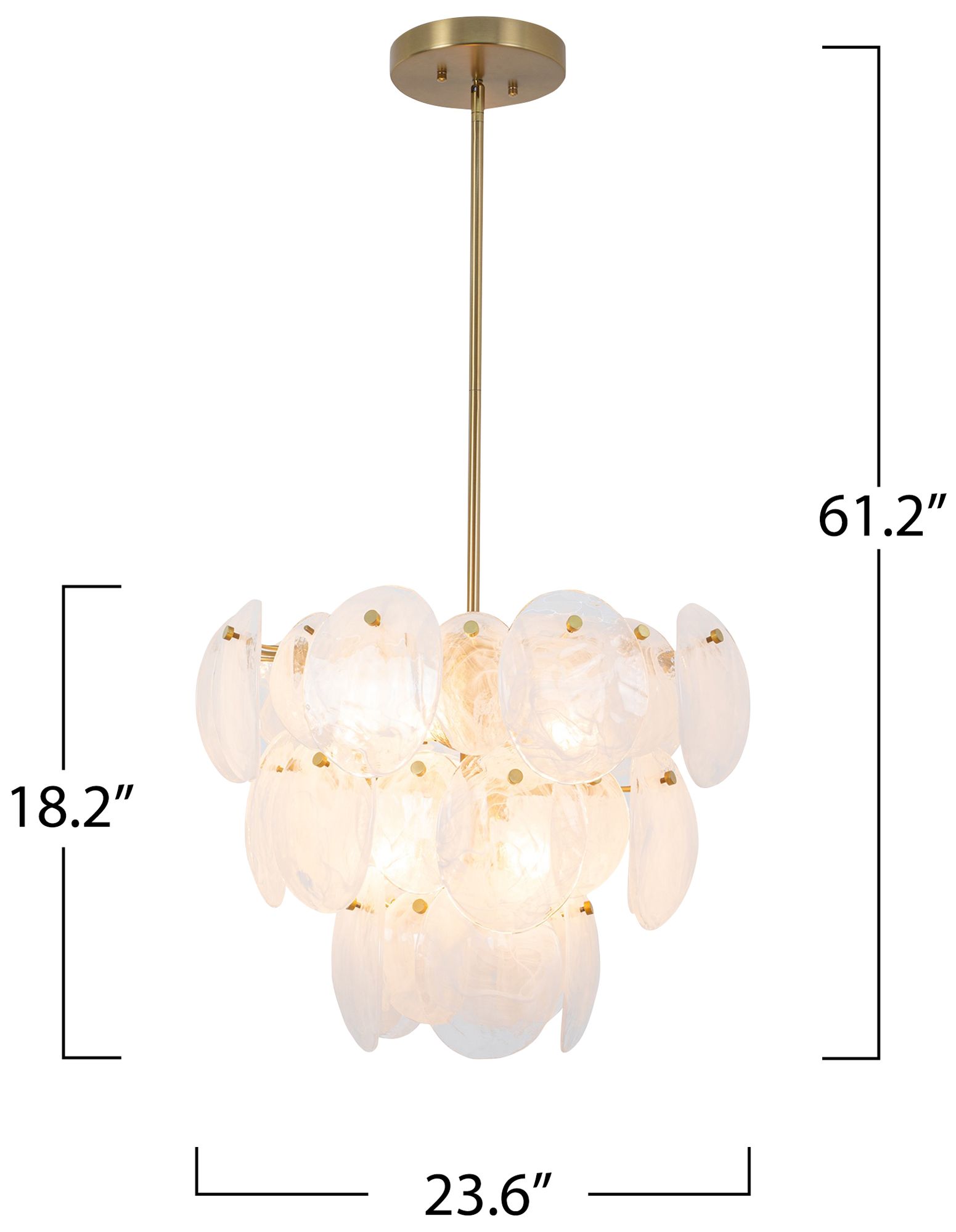 ArtCraft Lily 23 1/2" Wide Brushed Brass Chandelier