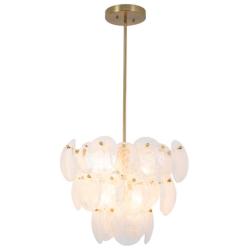 ArtCraft Lily 23 1/2" Wide Brushed Brass Chandelier