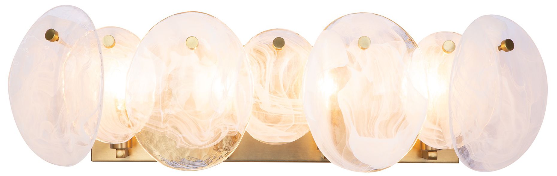 ArtCraft Lily 26 1/4" Wide Brushed Brass 4-Light Bath Light