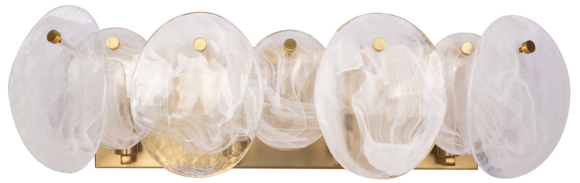 Image 2 ArtCraft Lily 26 1/4" Wide Brushed Brass 4-Light Bath Light more views