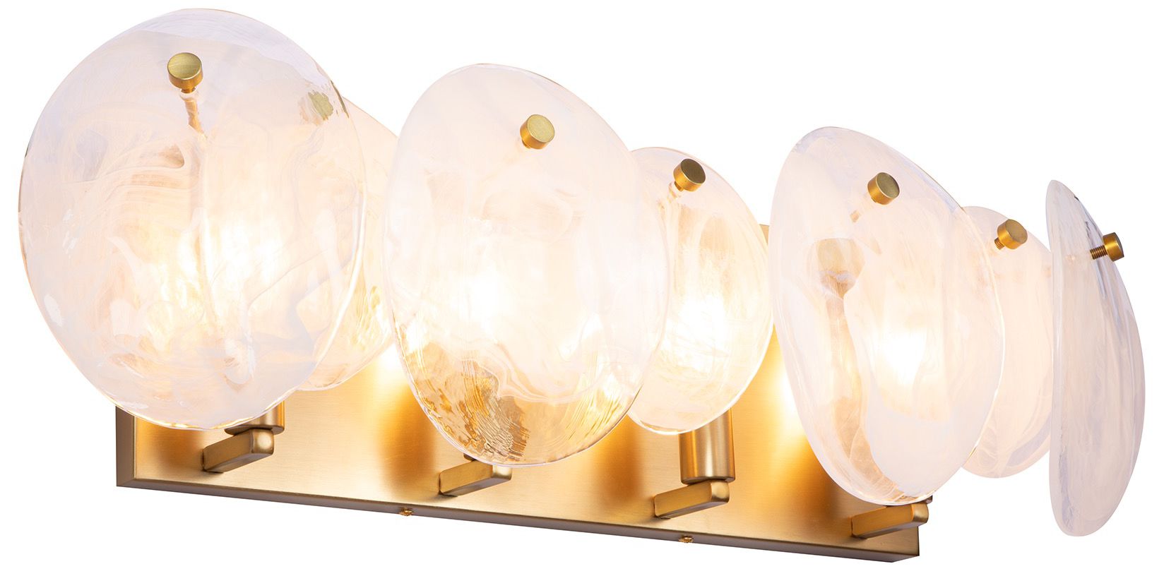 Image 3 ArtCraft Lily 26 1/4" Wide Brushed Brass 4-Light Bath Light more views