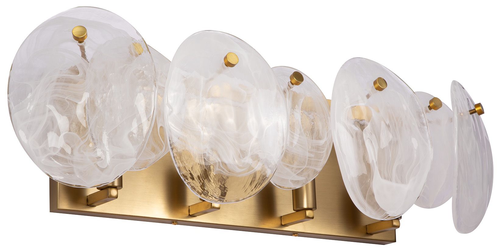 Image 4 ArtCraft Lily 26 1/4" Wide Brushed Brass 4-Light Bath Light more views