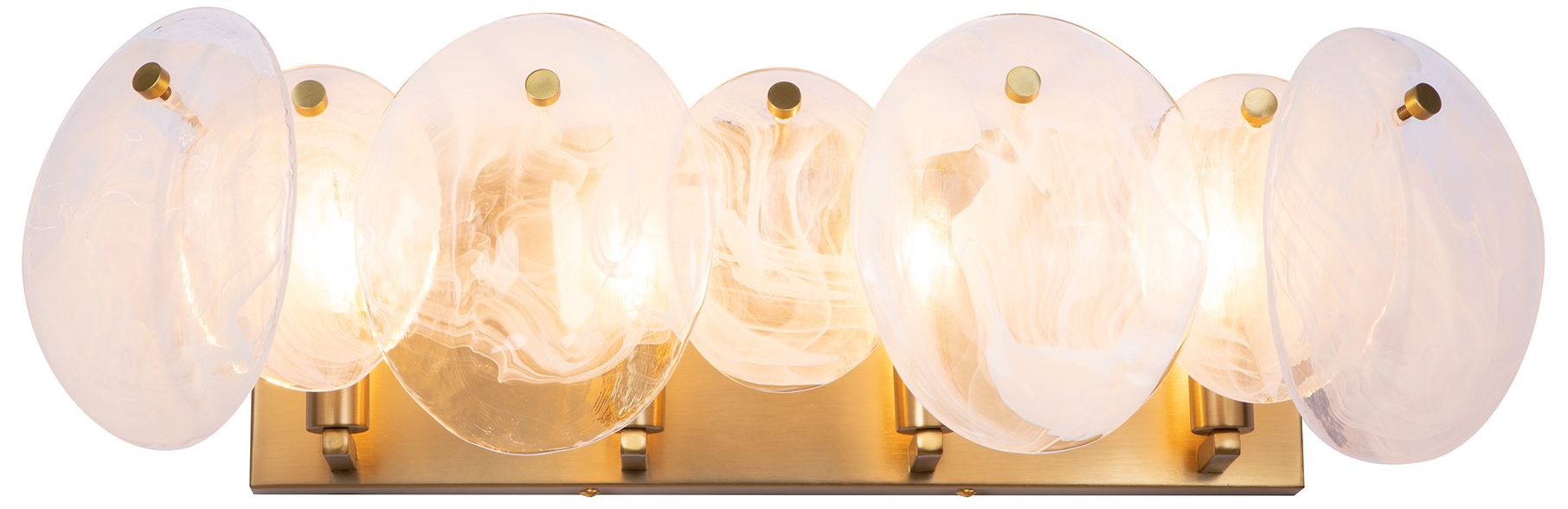 Image 5 ArtCraft Lily 26 1/4" Wide Brushed Brass 4-Light Bath Light more views