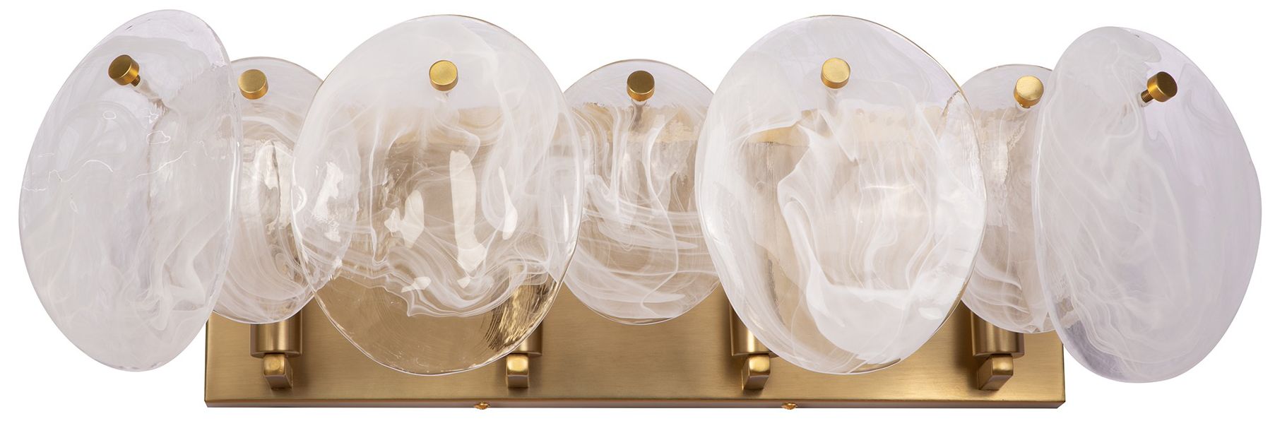 Image 6 ArtCraft Lily 26 1/4" Wide Brushed Brass 4-Light Bath Light more views