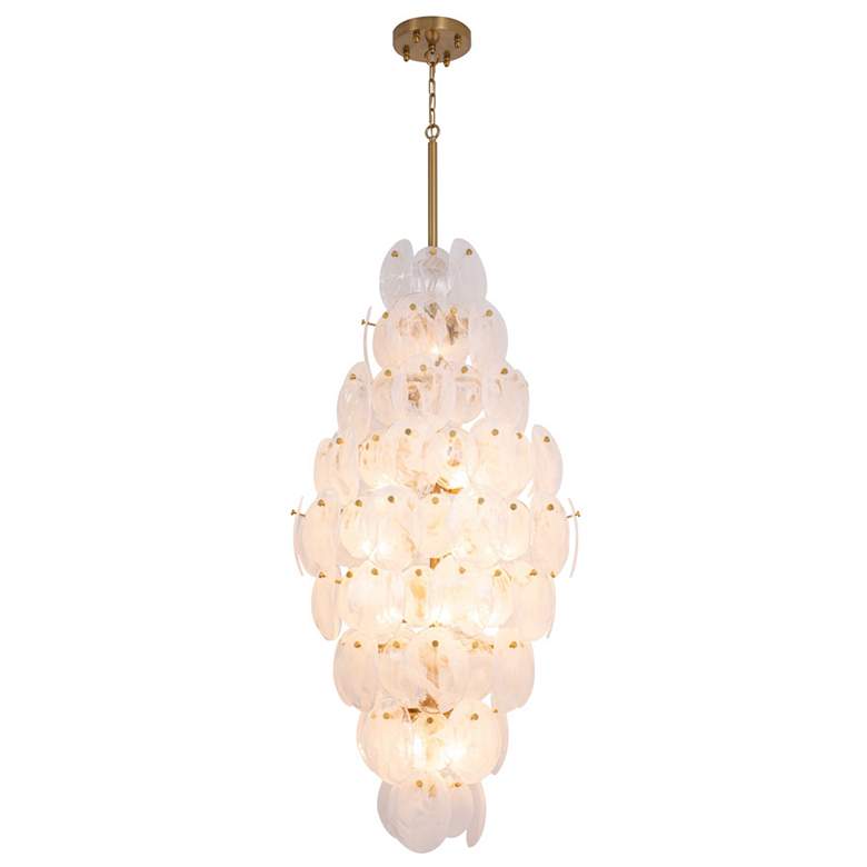 Image 1 ArtCraft Lily 28" Wide Brushed Brass Chandelier