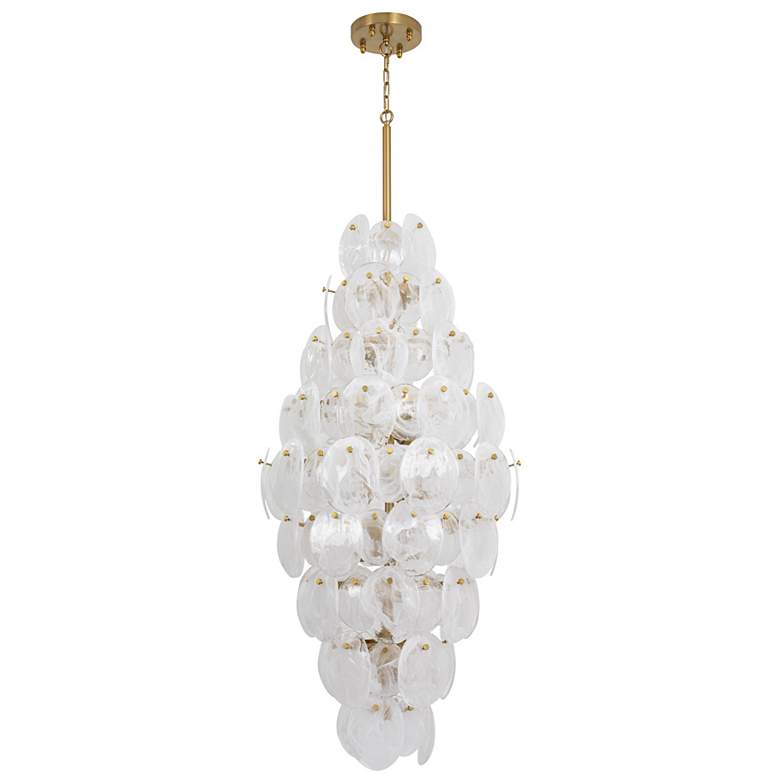 Image 2 ArtCraft Lily 28" Wide Brushed Brass Chandelier more views