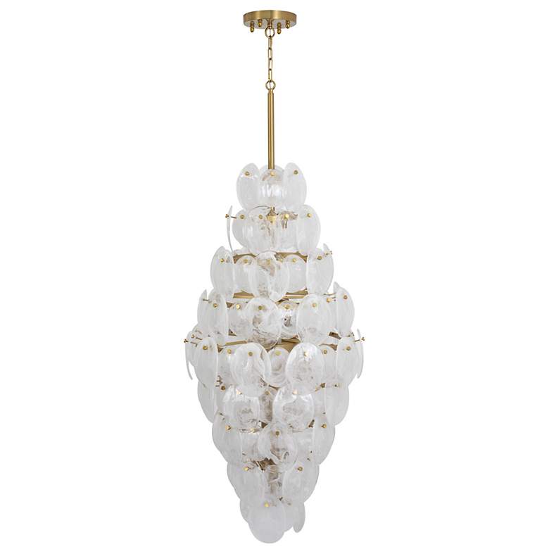 Image 3 ArtCraft Lily 28" Wide Brushed Brass Chandelier more views