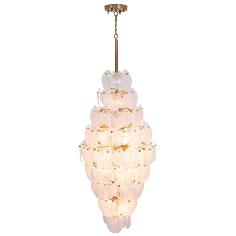 Image 4 ArtCraft Lily 28" Wide Brushed Brass Chandelier more views