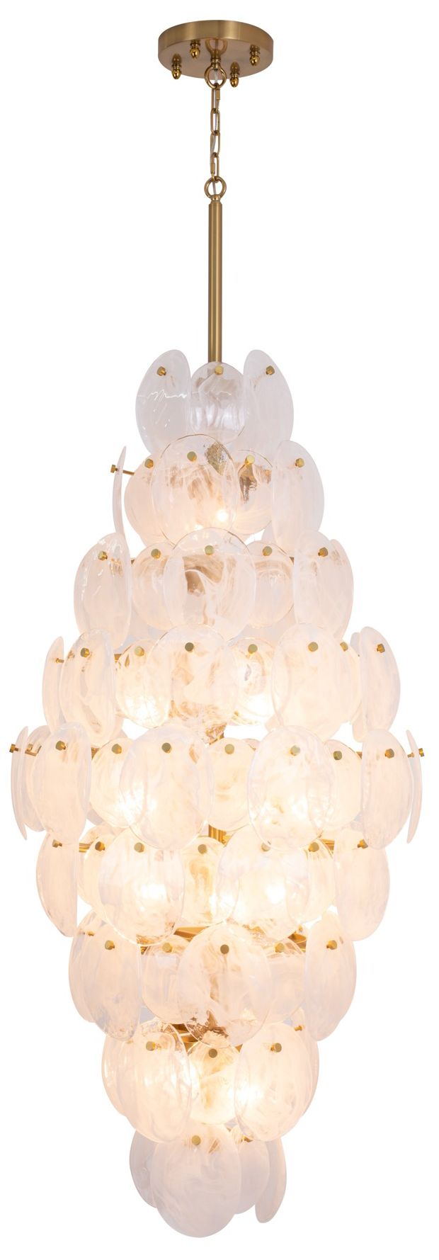 Image 5 ArtCraft Lily 28" Wide Brushed Brass Chandelier more views