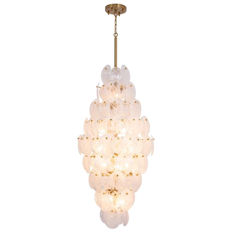 Image 5 ArtCraft Lily 28" Wide Brushed Brass Chandelier more views