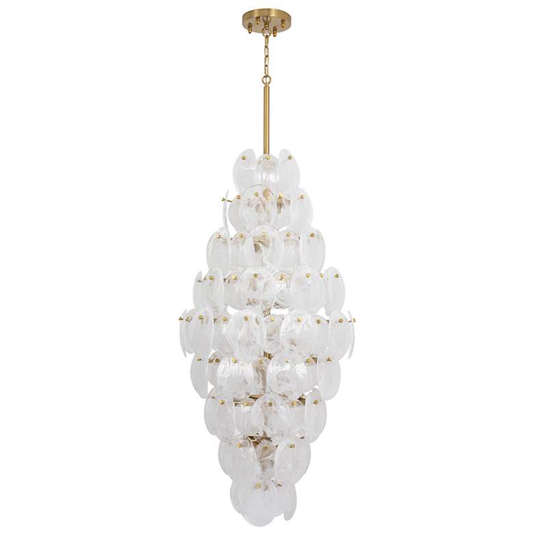 Image 6 ArtCraft Lily 28" Wide Brushed Brass Chandelier more views